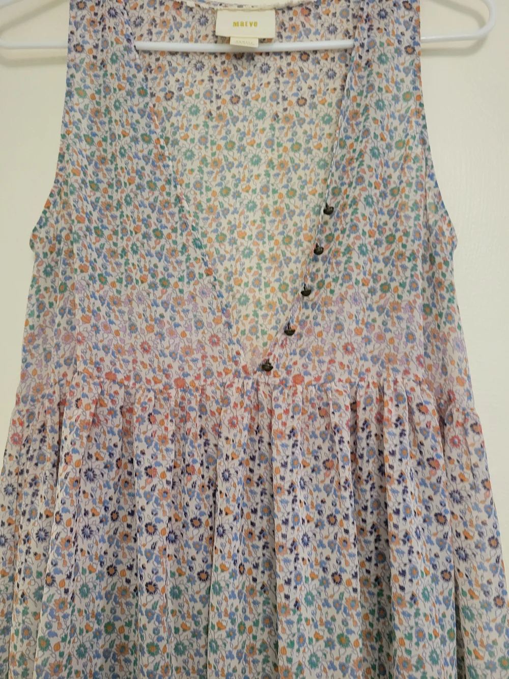 Anthropologie Maeve Floral Sleeveless Dress Size XS - Picture 3 of 5